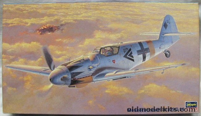 Hasegawa 1/48 Messerschmitt Bf-109 G-14 - Kdr. I/JG53 Oblt Erich Hartmann / III/JG7, JT48 plastic model kit